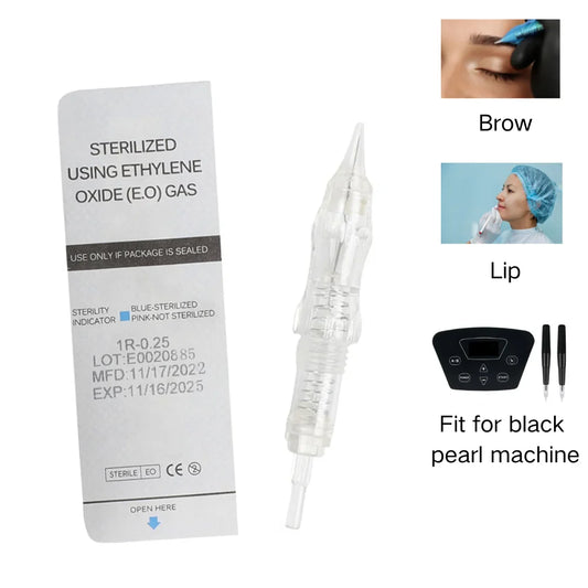 10/50PCS Disposable Tattoo Cartridges – Revolution Needles for Eyebrow & Lip PMU, Fits P300 Machine