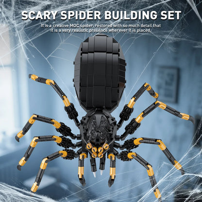 Creative Wild Animal Spider Building Blocks – Micro Assembly Kit, Halloween Horror Toy for Kids