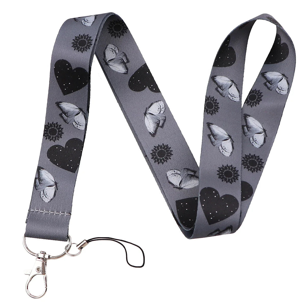 Cartoon Butterfly Lanyard for Keys – Neck Strap ID Badge Holder, Phone USB Keychain Accessories