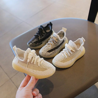 Children's Lightweight Coconut Woven Shoes - Non Slip Rubber Sole Outdoor Sports Mesh Sneakers for Baby Boys & Girls
