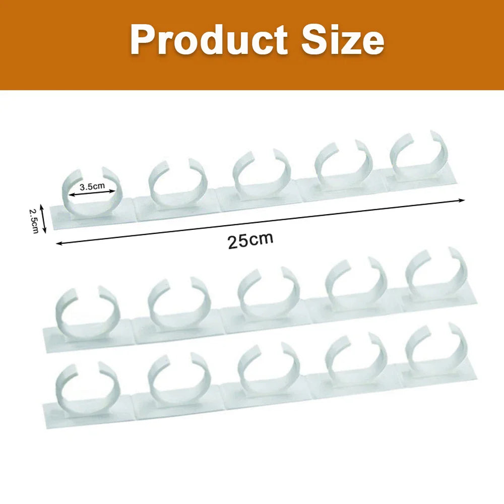 Wall-Mounted Kitchen Storage Rack: Seasoning Jar and Spice Bottle Stand - Simple Bottle Clip Design, 5-Hole Ingredient Holder, 2/4pcs