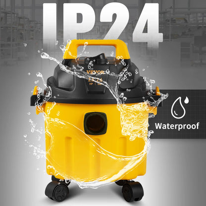 SucceBuy 2.6 Gallon Wet & Dry Shop Vacuum – 2.5 Peak HP 3-in-1 Portable Cleaner with Blower Function & Attachments