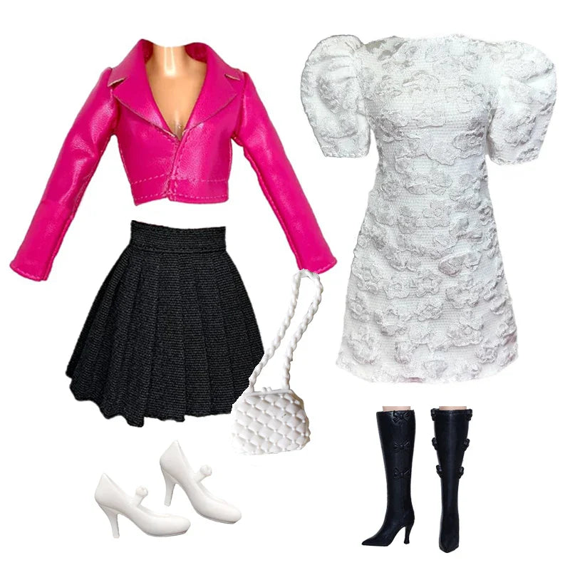 Deluxe Doll Clothes Set – Black & Red Tea Time Fashion Outfit for 11.5” Dolls
