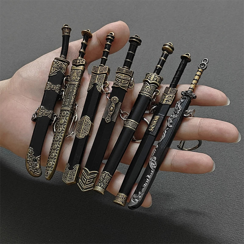 Mini Sword Pendant Keychain – Creative Weapon Toy Key Ring for Backpack & Gifts