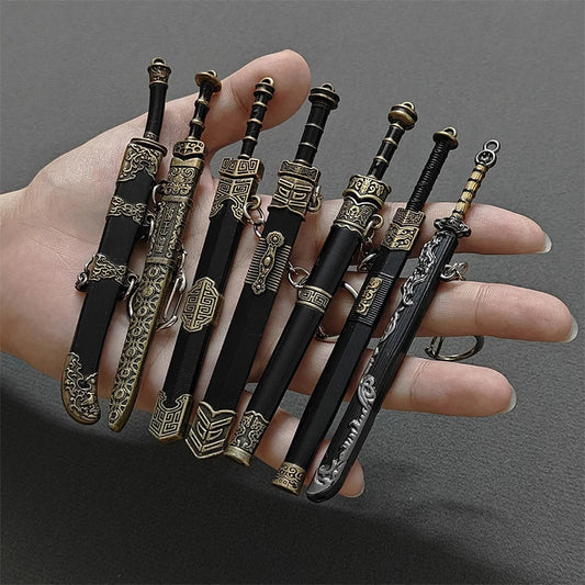 Mini Sword Pendant Keychain – Creative Weapon Toy Key Ring for Backpack & Gifts