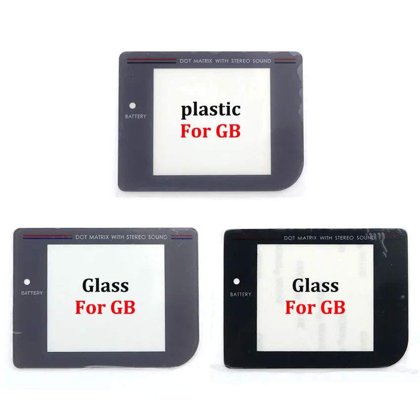 JCD Screen Lens Cover Protector for Game Boy Series | Plastic Glass with Adhesive for GB, GBA SP, GBC