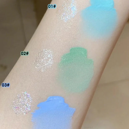 2-in-1 Double Head Glitter Liquid Eyeshadow – Waterproof Matte Blue Green Lightweight Summer Eye Makeup