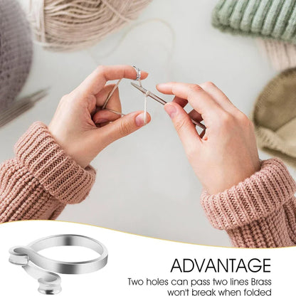2pcs Adjustable Knitting Crochet Yarn Guide Rings – Finger Holders for Faster Crochet and Sewing
