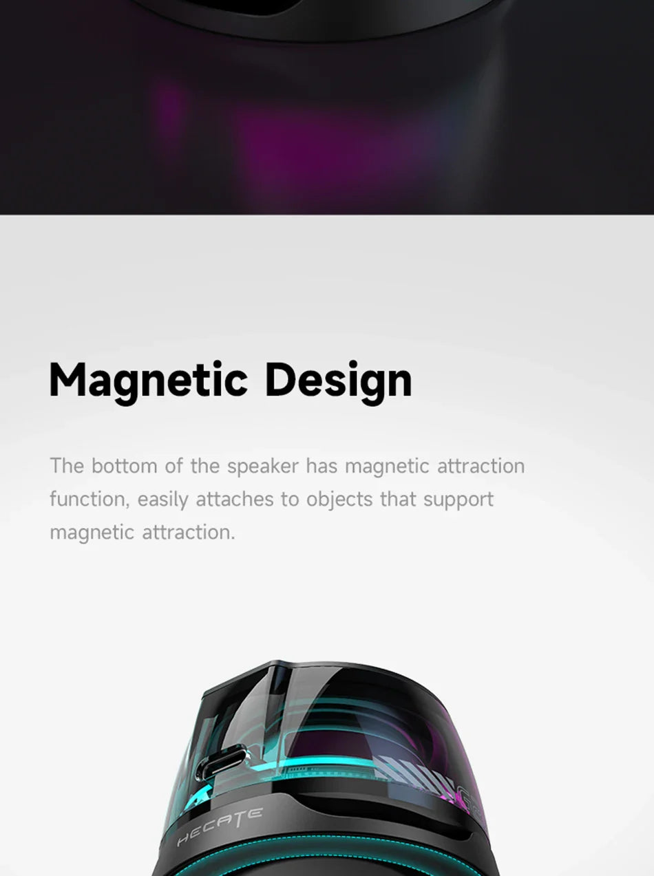 Edifier HECATE G200 Portable Bluetooth Speaker – RGB Lighting, BT5.3 Mini Sound Box with 7-Hour Playback & Phone Holder