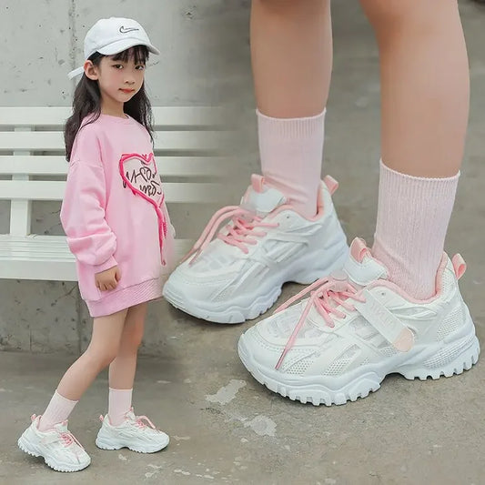 Breathable Mesh Kids’ Sport Shoes – Spring & Autumn Casual Sneakers for Boys and Girls
