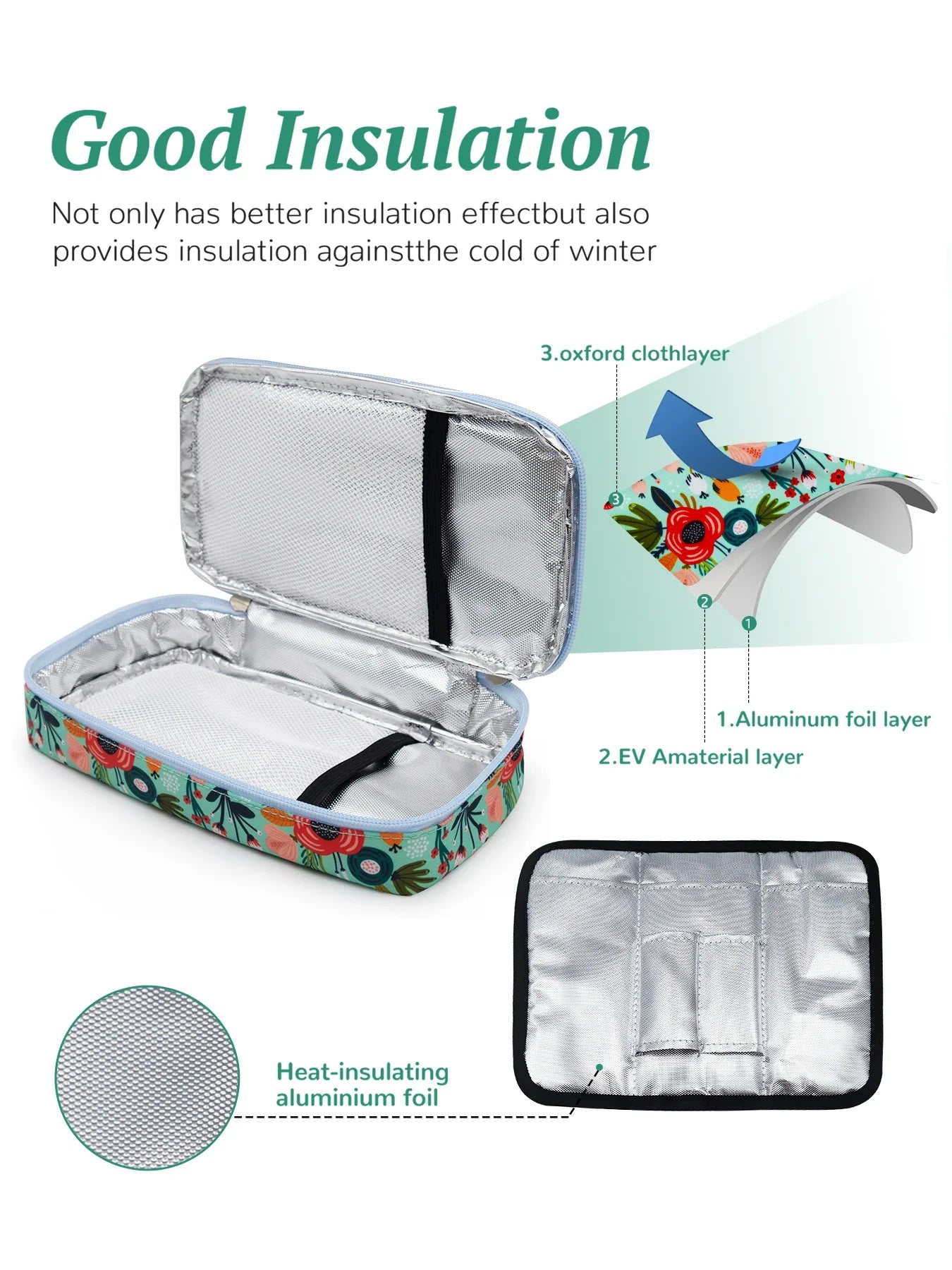 Large Portable Insulin Cooler Bag – Lightweight Durable Travel Cooler for Outdoor Camping and Travel