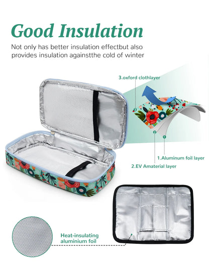 Large Portable Insulin Cooler Bag – Lightweight Durable Travel Cooler for Outdoor Camping and Travel