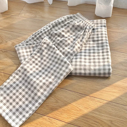 Men’s Plaid Pajama Pants - Soft Breathable Casual Lounge Trousers for Sleepwear & Nightwear