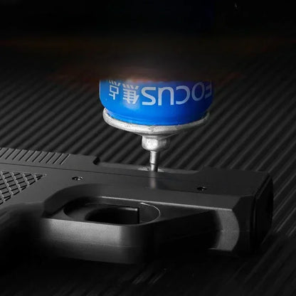 2026 Clip Gun Type Butane Lighter - Windproof Jet Blue Flame Cigarette Holder Gift for Men (No Gas Included)
