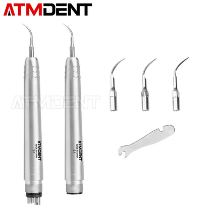 Dental Ultrasonic Air Scaler with 3 Tips – Tooth Calculus Remover & Cleaner Handpiece for Teeth Whitening, Dentist Lab Tool