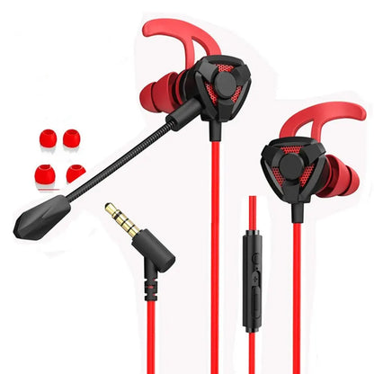 ESports Gaming Earbuds with Microphone - Noise Cancelling Wired Headset for Mobile & PC, PUBG Compatible
