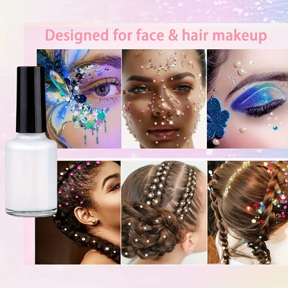 Colorful Glitter Wax Paper Brush Tattoo Kit – DIY Temporary Body Art with Vibrant Designs & Supplies