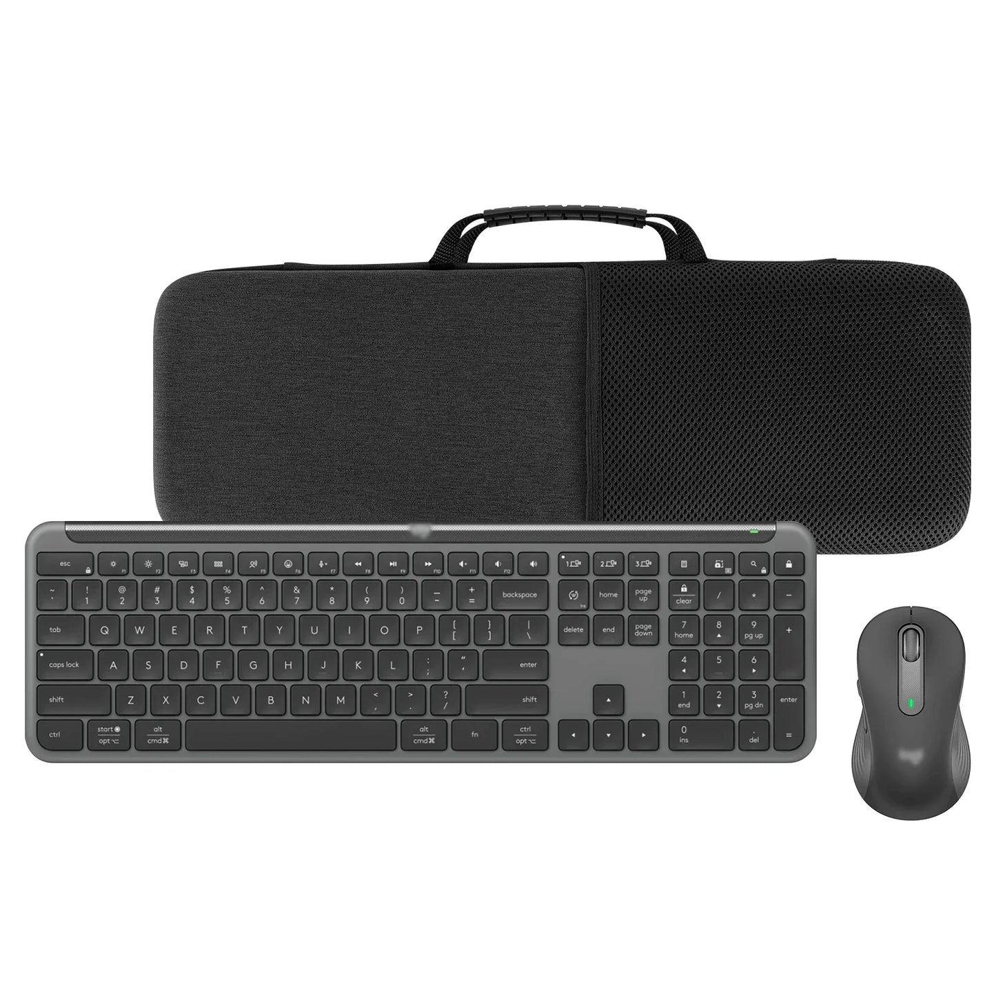 Geekria Keyboard & Mouse Combo Carrying Case – Protective Travel Bag for Logitech MK955 Signature Slim Wireless Keyboard & K950 Replacement Case