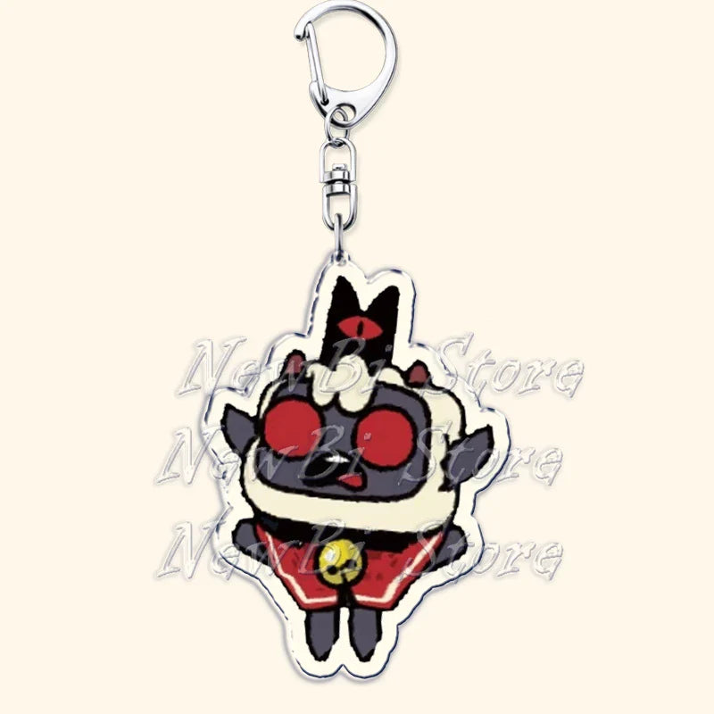 Funny Dark Video Game Sheep Keychain – Cute Lamb & Goat Bag Accessory Gamer Gift