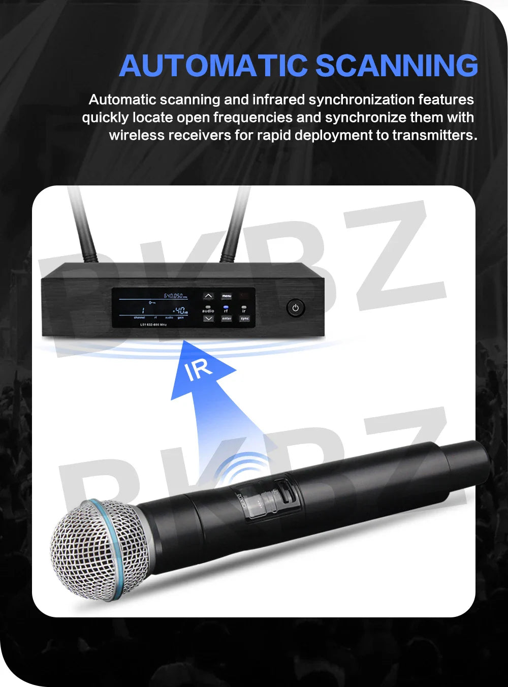 QLXD4 Beta58A Wireless Microphone — 500/600MHz UHF Professional Handheld Mic for Stage, Karaoke & Singing Performance