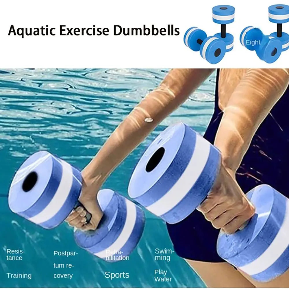 Multicolor EVA Water Dumbbells – Floating Pool Exercise Aquatic Fitness & Aerobic Training Equipment