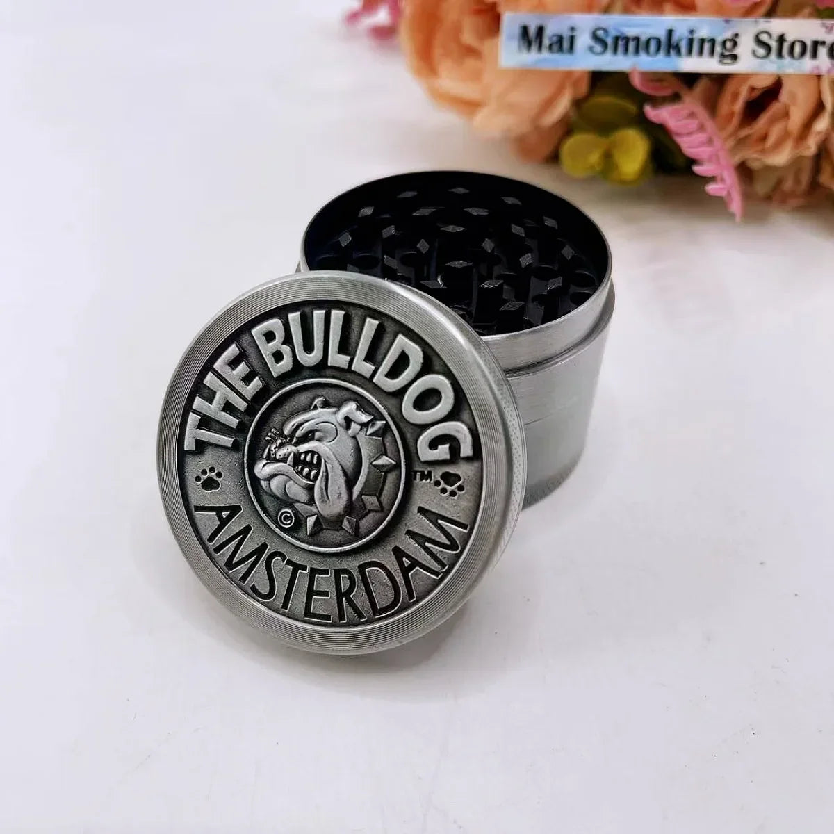 1.6/2-inch Dog Herb Grinder — 4-Layer Metal Manual Spice & Tobacco Mill for Smoking Accessories