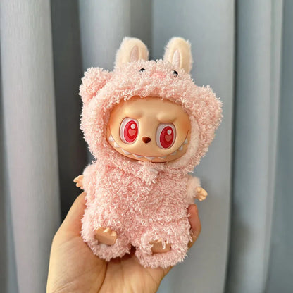 13 Styles Cute Mini Plush Doll Clothes - Outfit Accessories for Kpop Exo Labubu II Idol Dolls, Jumpsuits & Party Clothing