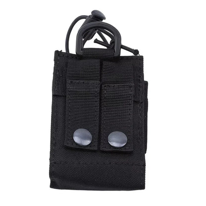 DIZETION Tactical Radio Pouch - MOLLE Nylon Walkie Talkie Holder & Hunting Interphone Hanging Bag