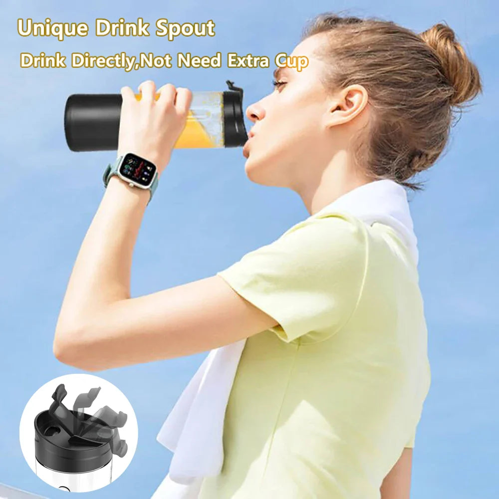 Mini Portable Electric Fruit Juicer Blender: Rechargeable Smoothie Maker - Multifunctional Bottle Mixer for Fresh Orange Juice and Smoothies