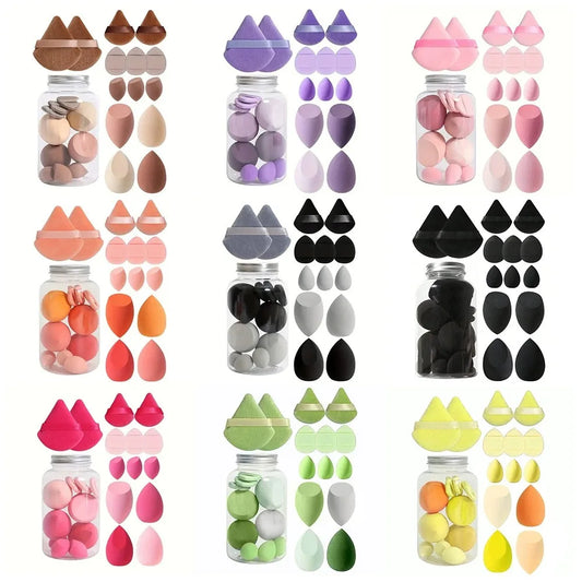 12/14PCS Makeup Sponge Set – Cosmetic Blender Beauty Eggs & Mini Finger Puffs for Foundation