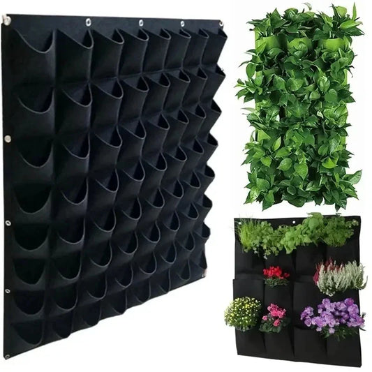 Wall Hanging Planting Bag – Multi-Pocket Vertical Garden Planter for Vegetables, Flowers, and Bonsai