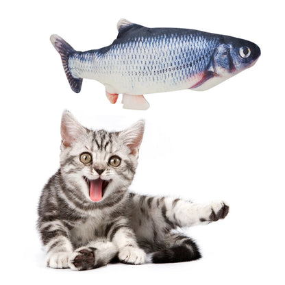USB Rechargeable Interactive Floppy Fish Cat Toy – Realistic Electric Moving Fish for Cats & Dogs Chew & Play Pet Supplies