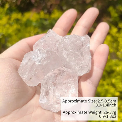 2.5–3.5cm Natural Clear Quartz Raw Crystal Stones – Healing Rough Quartz for Reiki, Meditation & Spiritual Energy Therapy