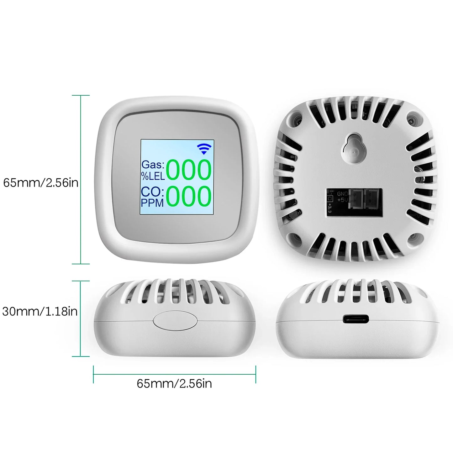 Digital Combustible Gas Detector Alarm - Intelligent Gas Leak Tester and Air Quality Detection Instrument