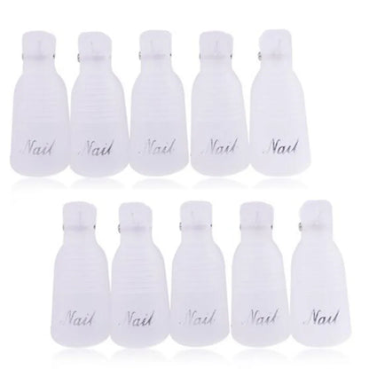 10Pcs UV Gel Polish Remover Clips – Colorful Acrylic Nail Art Soak-Off Caps for DIY Manicure & Nail Cleaning