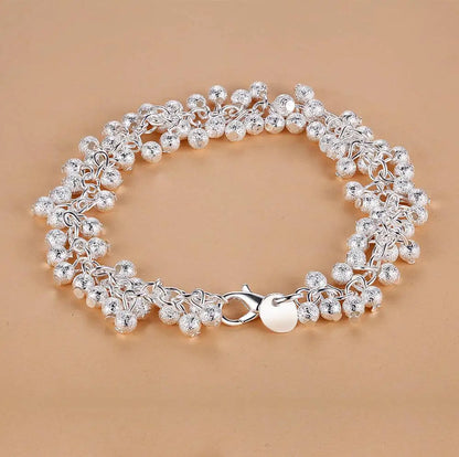 925 Sterling Silver Bead Bracelet – High-Quality Romantic Chain for Women, Fashion Jewelry Gift for Engagement, Party & Wedding