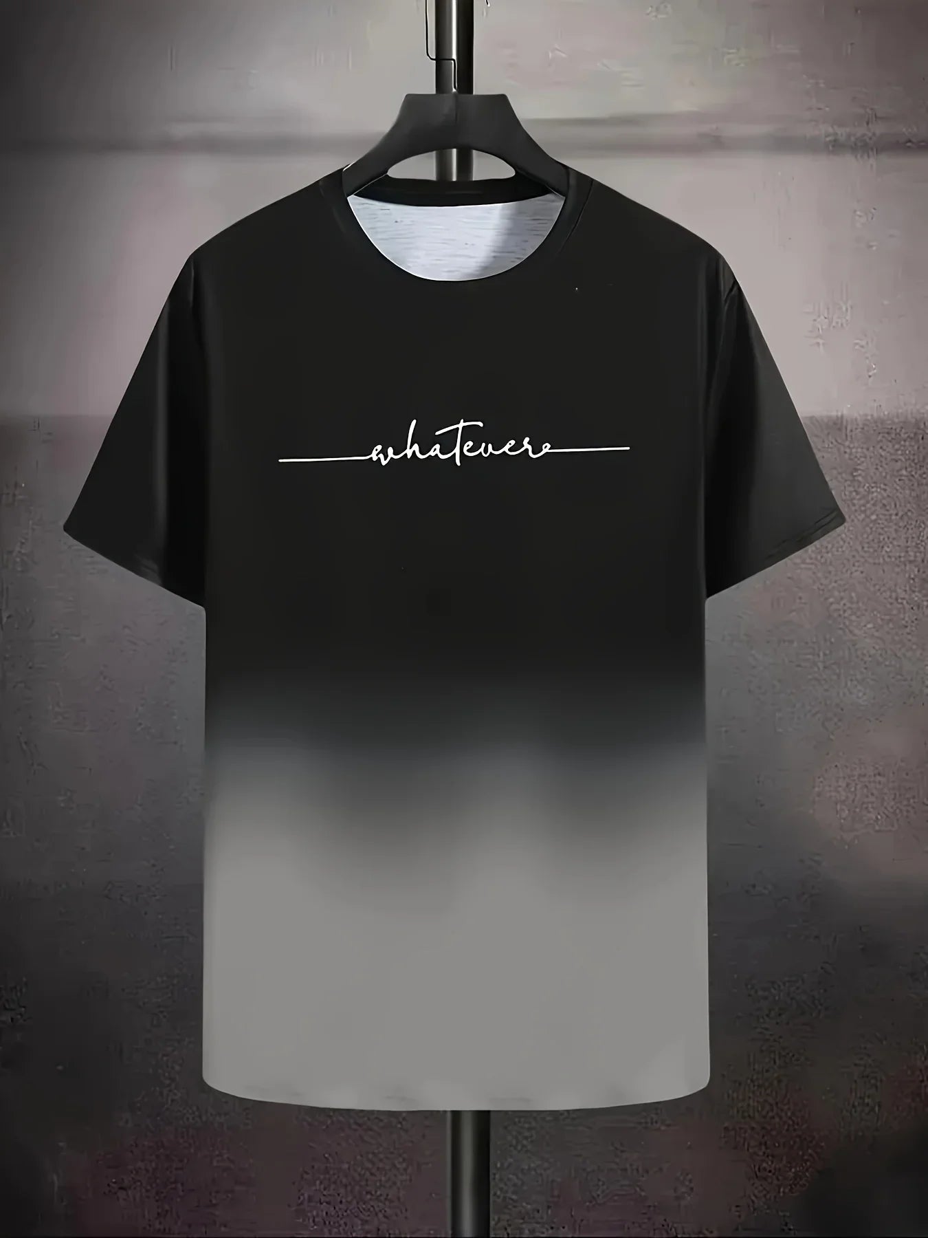 Men's Casual Crew Neck T-Shirt – Gradient Color Short Sleeve for Sports & Everyday Wear
