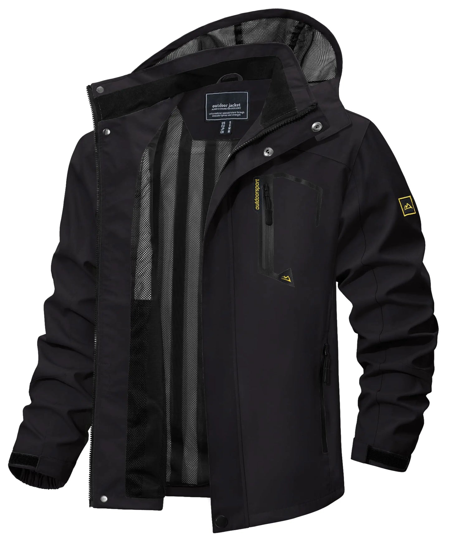 Men’s Lightweight Rain Jacket - Mesh Lined Waterproof Windbreaker for Spring, Autumn, Hiking and Fishing
