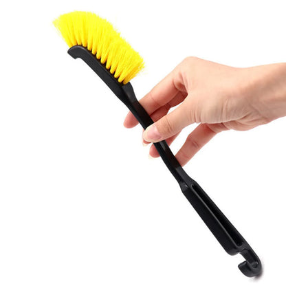 Car Wheel & Tire Rim Brush — Curved, Flexible Deep Cleaning Tool for Truck and Car Wheel Hubs