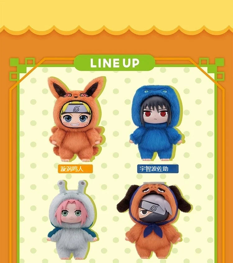 Naruto Series Blind Box Figures — Itachi, Sasuke, Kakashi & Gaara Plush Pendant Collectible Toy, Trendy Birthday Gift