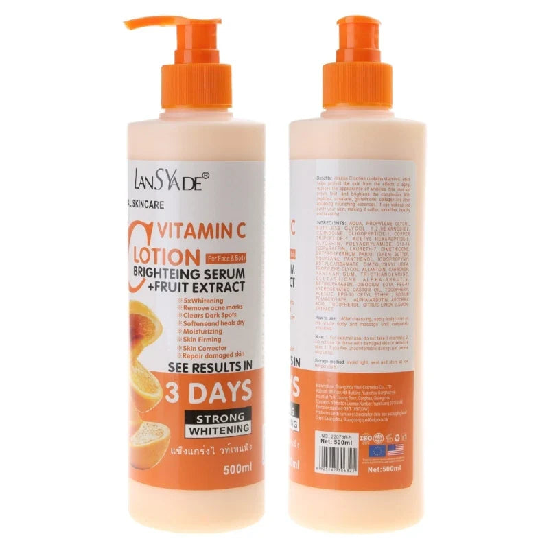 Vitamin C Body Lotion – Moisturizing & Nourishing Body Cream for Skin Repair, Anti-Chapping & Brightening