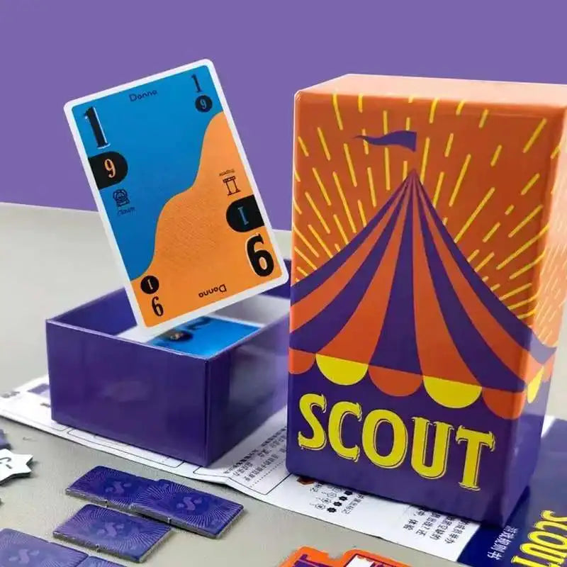 Scout Circus Card Game – Fast-Paced Poker Style Board Game for 2–5 Players Party Entertainment Deck