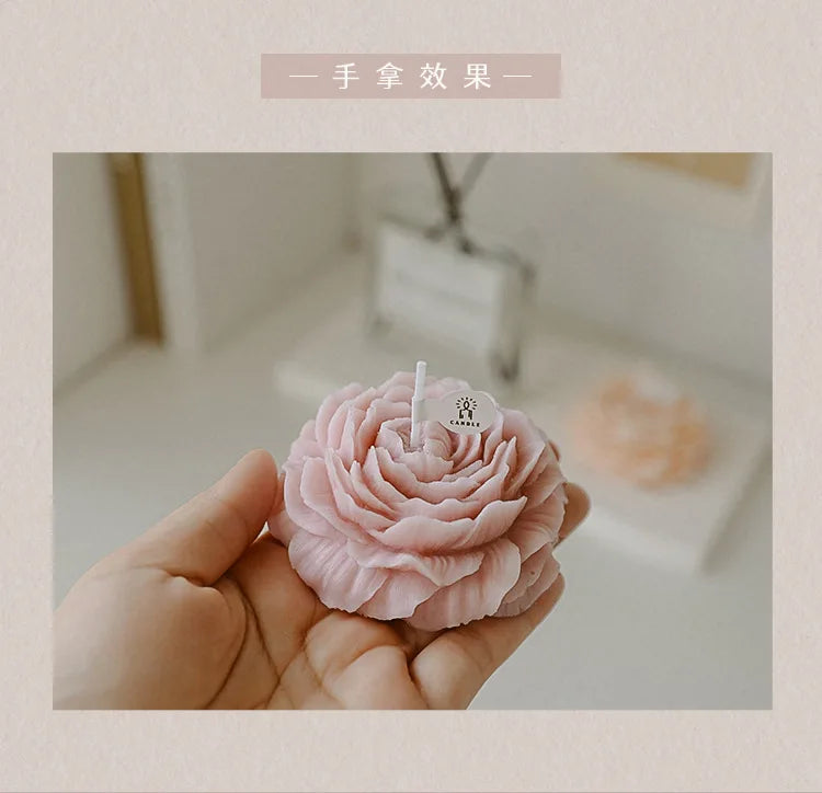 Peony Flower Scented Candle - Perfect Gift Decoration for Mother's Day & Birthdays
