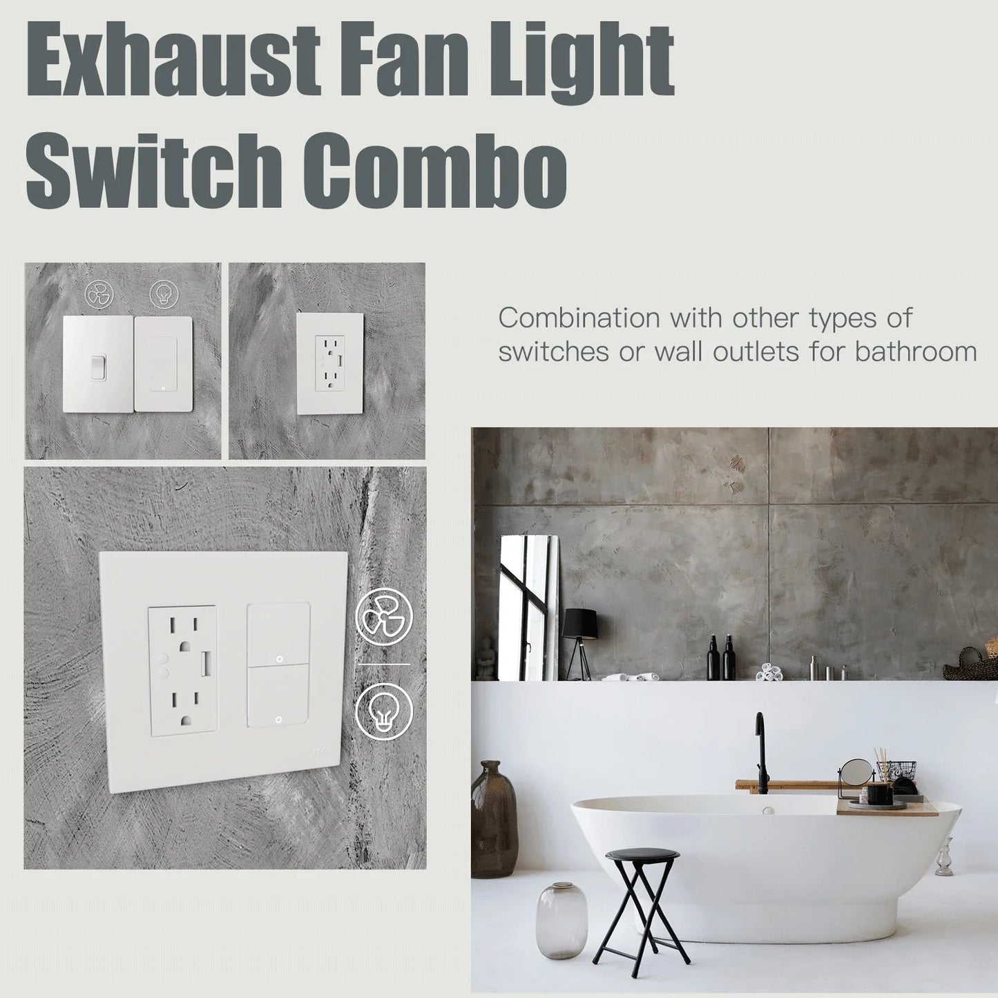 MOES Tuya Wi-Fi Smart Light Switch – US Single Pole Push Button Wall Switch, Alexa & Google Home Compatible, Neutral Wire Required