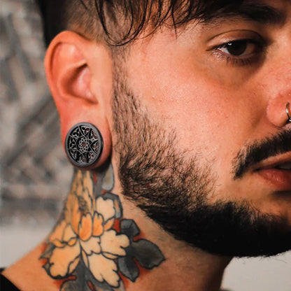 Giga 2PCS Stainless Steel Ear Plugs – Screw-On Earlobe Expander Tunnels & Stretcher Gauges for Body Piercing