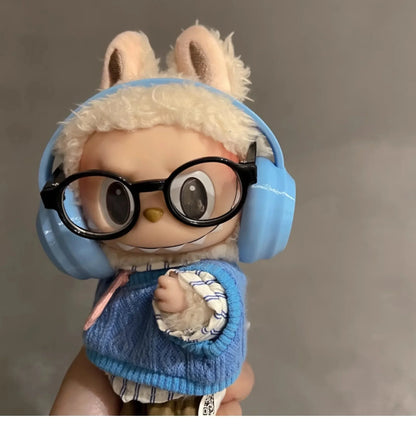Labubu Doll Accessories — 17cm Fashion & 10cm Cotton Doll Macaron Color Earphones for Labubu Dolls
