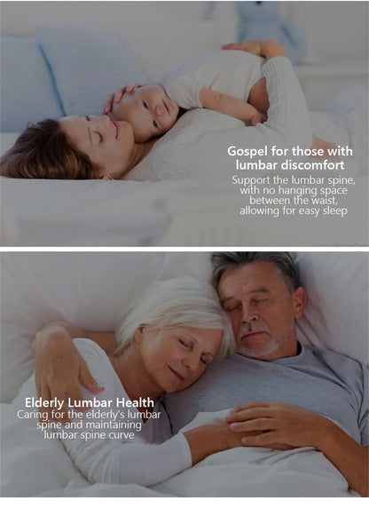 Breathable Memory Foam Lumbar Pillow — Car & Bed Cushion for Waist Support and Sleeping Comfort