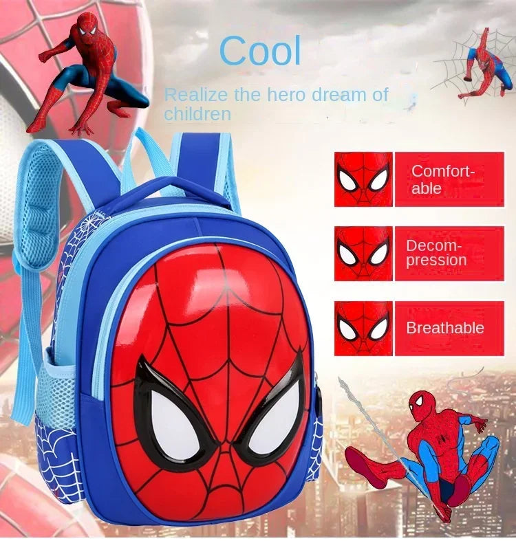 Disney Cartoon Animal Design Backpack – 3D Pattern Schoolbag for Boys, Kindergarten Gift