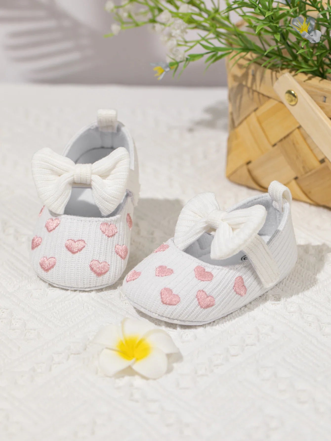 Meckior Baby Girl Shoes — Spring & Autumn Cotton Sole Moccasins with Bow, Anti-Slip First Walkers for Newborns & Toddlers