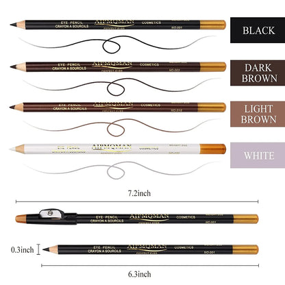 Men’s Beard Edge & Hairline Pencil – Razor Trace Barber Shaping Tool with Sharpener, Eyebrow & Makeup Pencil
